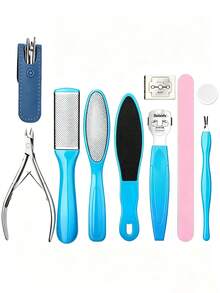 15pcs Foot Care Pedicure Tool Set, Stainless Steel Callus Remover Kit, Foot File, Cuticle Nipper, Dead Skin Scraper, Nail File, Multi‑Function Pedicure Kit For Home Salon Use, Remove Hard Skin Corns Dead Skin, Manicure Pedicure Supplies - Multicolor - View 6