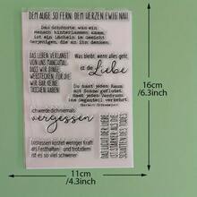 Clear Silicone Stamp, Multilingual Text Pattern Rubber Seal For Card Making Scrapbooking DIY Journal Craft Decor Clear Stamp - ZM-1 - View 11