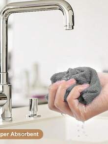 50 lembar/gulungan kain pembersih yang dapat digunakan kembali, gulungan handuk mikrofiber untuk dapur rumah, kain lap piring, alternatif tisu dapur. - A - View 5