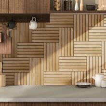 10pcs 3D Self-Adhesive Wood Grain Foam Wall Panels, Thickened Soundproof Decorative Wall Stickers, Easy DIY Home Decor, Suitable For Bedroom, Living Room, Kitchen, Ceiling And Background Wall - 30*20cm - 10pcs - View 10