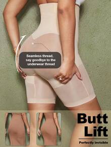 1pc Women's Shapewear Tummy Control Butt Lifting Waist Cincher Shorts Underwear MOVWIN - Apricot - View 2