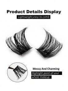 علبة واحدة من رموش D Curl DIY المجمعة، للرموش الفردية، لتأثير تمديد الرموش الكثيف طويل الأمد، كثيفة طبيعية، رموش مجمعة، مجموعات الرموش، رموش فردية، رموش صناعية - D - مشاهدة 3