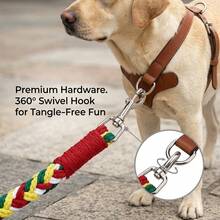 1 Set Spring Floral Dog Collar And Leash Set With Quick-Release Buckle-Available In Black/Pink And Pastel Colors Comfortable And Breathable, Suitable For All-Day Wear And All Seasons The Rotating Metal Buckle Is Suitable For Daily Walks Of Large Dogs - Red - View 5