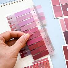 8 Gaya Kombinasi 1 Set Label Indeks Multi-Bentuk PET Semi-Transparan Seri Burgundy Stiker Penanda Stiker Catatan Buku Teks Siswa Stiker Pesan Buku Catatan Bacaan Perlengkapan Sekolah Perlengkapan Kembali ke Sekolah Stiker Indeks Ultra Tipis - Satu-Ukuran - View 7