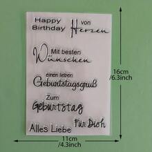 Clear Silicone Stamp, Multilingual Text Pattern Rubber Seal For Card Making Scrapbooking DIY Journal Craft Decor Clear Stamp - ZM-1 - View 29