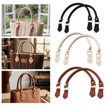 3pcs Replacement Faux Leather Bag Handles + 22cm Bag Bottom, Smooth Faux Leather Wallet Handles With Metal Buckles, Durable Handbag, Crochet Bag, Tote Bag Accessories, DIY Wallet Making - Multicolor - View 7