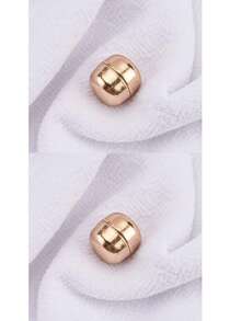 2/10 Pairs Magnetic Headscarf Clips, Multifunctional Round Magnetic Pins, Women's Scarf & Headscarf Fixing Accessories, Pinless Fabric- Daily Headwear Accessory - Multicolor - View 7