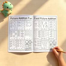 32 Pages Addition And Subtraction Practice Book, Math Activity Workbook, Number Decomposition, Color By Answer Math Practice Book, 9.44X6.69 Inches, Preschool Children Early Education Workbook, Home Enlightenment Learning Supplies, Christmas Gifts, Stocking Fillers Christmas, Halloween Decorations - Multicolor - View 4