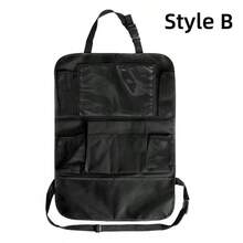 Black Large Pocket Anti-Kick Car Seat Storage Bag Oxford Cloth Organizer For Tablet, 1pc - Multicolor - View 10