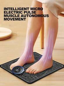 EMS Foot Massage Mat, Portable Electric Muscle Stimulation Massage Pad, Improves Blood Circulation, Relieves And Relaxes Feet - Black - View 6