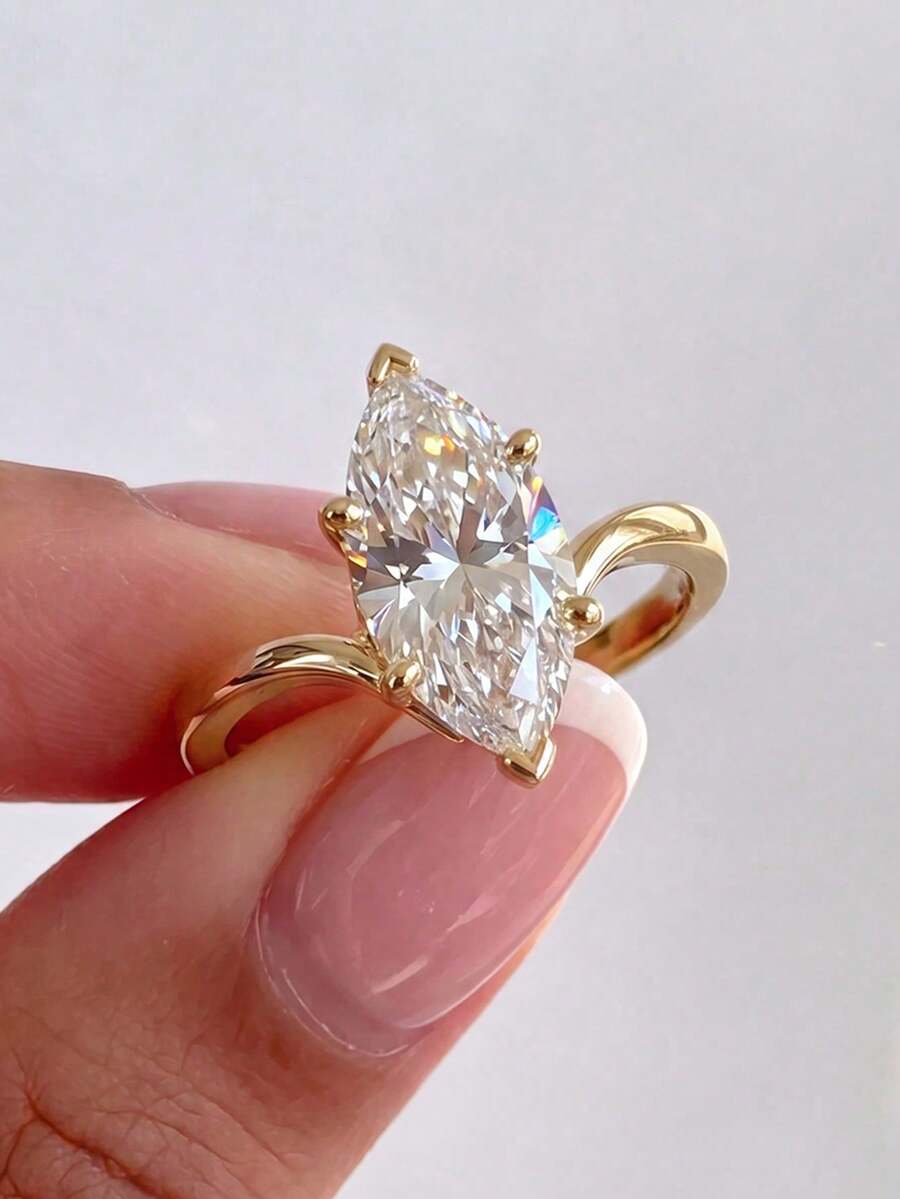 1pc Classic Vintage Zirconia Ring, Exquisite And Unique, Suitable For Women, Perfect Jewelry For Parties And Balls, Also An Ideal Anniversary Gift For Girlfriend