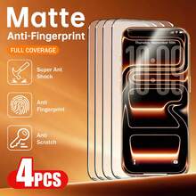 4片裝磨砂防指紋鋼化玻璃螢幕保護貼，相容 iPhone 18Pro/18Pro Max/17/17 Plus/17 Pro/17 Pro Max，遊戲用磨砂螢幕保護膜 - 4PCS - 查看 6
