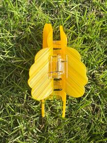 Ginkgo Leaf Acetate Hair Claw Clip - Gold - View 5