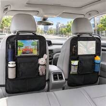 Car Seat Back Organizer, Transparent Viewing Window For Tablets, Multi-Compartment Mesh Pockets For Storing Cups, Kick-Proof Dirt-Resistant Wear-Resistant Oxford Fabric, Must-Have Rear-Seat Car Storage Solution For Family - Multicolor - View 2