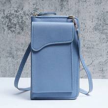 2026 Minimalist New Fashion Korean Style One Shoulder Crossbody Bag Large Capacity Women Long Wallet Solid Color Phone Bag - Multicolor - View 7