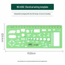 Durable K-Resin Round & Oval Drawing Design Ruler, Furniture & Architect Drafting Template Ruler - one-size - View 18