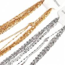 10pcs Stainless Steel Lip Chain Necklaces Findings Gold Silver Color Link Chains Choker For DIY Jewelry Necklace Making Accessories - DIY Necklace - View 1