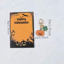 6 pcs Gantungan Kunci & Semanggi Berdaun Empat, Gantungan Kunci Keberuntungan, Cocok untuk Dekorasi Halloween, Thanksgiving dan Pesta, Hadiah Positif dan Beruntung untuk Teman dan Keluarga - MultiWarna - View 7