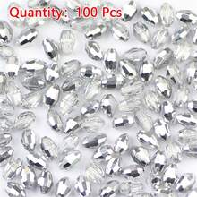 100pcs 4*6mm AB Color Austrian Crystal Glass Seed Beads DIY Jewelry Making Supplies For Necklace Bracelet - AB Crystal Glass Seed Beads - View 25