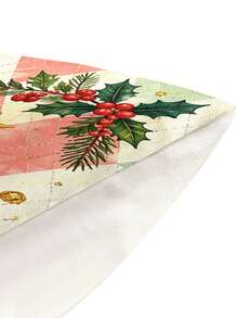 Christmas Table Runner, Pillowcase, Placemat, Nutcracker Ballerina Christmas Tree Clock Diamond Plaid Table Runner, Holiday Home Decor Table Runner Cushion - Multicolor - View 9