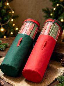 Christmas Wrapping Paper Storage Bag, Gift Wrapping Paper Organizer Bag, Suitable For Gift Wrapping Paper And Ribbons, Christmas Gift Wrapping Organizer Bag, Christmas Storage, Christmas Gifts, Halloween Gifts - Multicolor - View 1