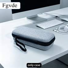 Fgvde Hard Shell Accessory Storage Bag, With Independent Mesh Pocket, Spacious Interior, Can Store Batteries, Earphones And Digital Cables, Linen Fabric, Suitable For Gaming Desk, Office And Travel, Only Includes Storage Bag, Does Not Include Other Accessories - View 6