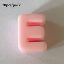 20顆粉色壓克力大孔字母珠 A-Z，DIY手工配件，可用於製作鑰匙圈與手機配件，適合創意手工藝 - 粉色 - 查看 21
