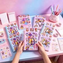 KPop Demon Hunters K-Pop 3-Fold Wrap Notebook, Anime Diary With Rumi, Mira, Lumi And Demon Huntresses Group, Includes Sticker Set, Portable Notebook And Desktop Decor, Suitable For School Use, Fan Collection And Party Souvenir - Multicolor - View 6