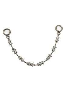 1pc Vintage Star Coin Tassel Bag Chain, Silver Boho Style Purse Decor Chain, Detachable Clasp Shoulder Bag Accessory Charm - Multicolor - View 8