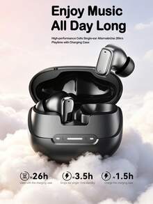 Acer OHR824 In-Ear Wireless Bluetooth Earbuds Mini Portable Soft Ear Tips Comfortable Long Wear Bluetooth 6.0 Cinema-Grade Surround Stereo Sound Battery Indicator Charging Case Suitable For Commuting Office Sports Daily Use - View 7