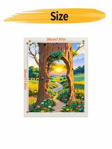 DIY Magical Tree Portal Scenic Landscape (Frameless Or Framed 8x12 / 16x20 Inches) Paint By Numbers Kit(Acrylic) Arts & Crafts For Adult Beginners, Relaxing Home Wall Decor, And Creative Holiday Gifts - Sets - View 9