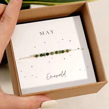 Beaded Bracelet, Women Jewelry Gift Box, Colorful Natural Stone Adjustable Bangle, Unisex, Comes With Elegant Card And Packaging - Multicolor - View 6