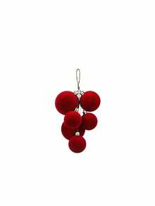 1 Set Christmas Ball Ornaments, Suitable For Holiday Parties, Velvet Christmas Ball Ornaments, Applicable For Christmas Tree, Window Decoration And Indoor Home Decor - A - View 13