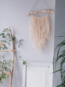1/2pcs Driftwood Decorative Branch Farmhouse Style Home Wall Hanging Decor With 5 Hooks Hanging Jewelry Storage Rack - Multicolor - View 9