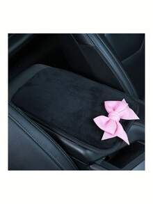 Bowknot Decor Car Armrest Box Pad, Creative Non-Slip Center Console Seat Cover, Women's Universal Car Armrest Box Pad – Ice Silk Material With Bowknot Decor - Multicolor - View 9