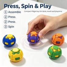 3D Stress Relief Ball, Grey Part Rotates When Pressed, Very Relaxing, Suitable For Daily Life, Study, Work Stress Relief, Perfect For Gifts - Multicolor - View 6