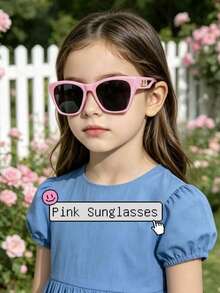 1PC Fashionable Cat Eye Fashion Glasses For Girls 6-10 Years Old, Cute UV Protection Outdoor Fashion Glasses For Kids - Multicolor - View 2