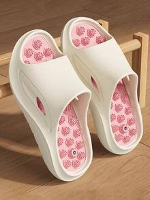 Men's Massage Sole Indoor Home Bathroom Slippers, Outdoor Casual Slides, Unisex Beach Sandals - Rice Flour - View 7