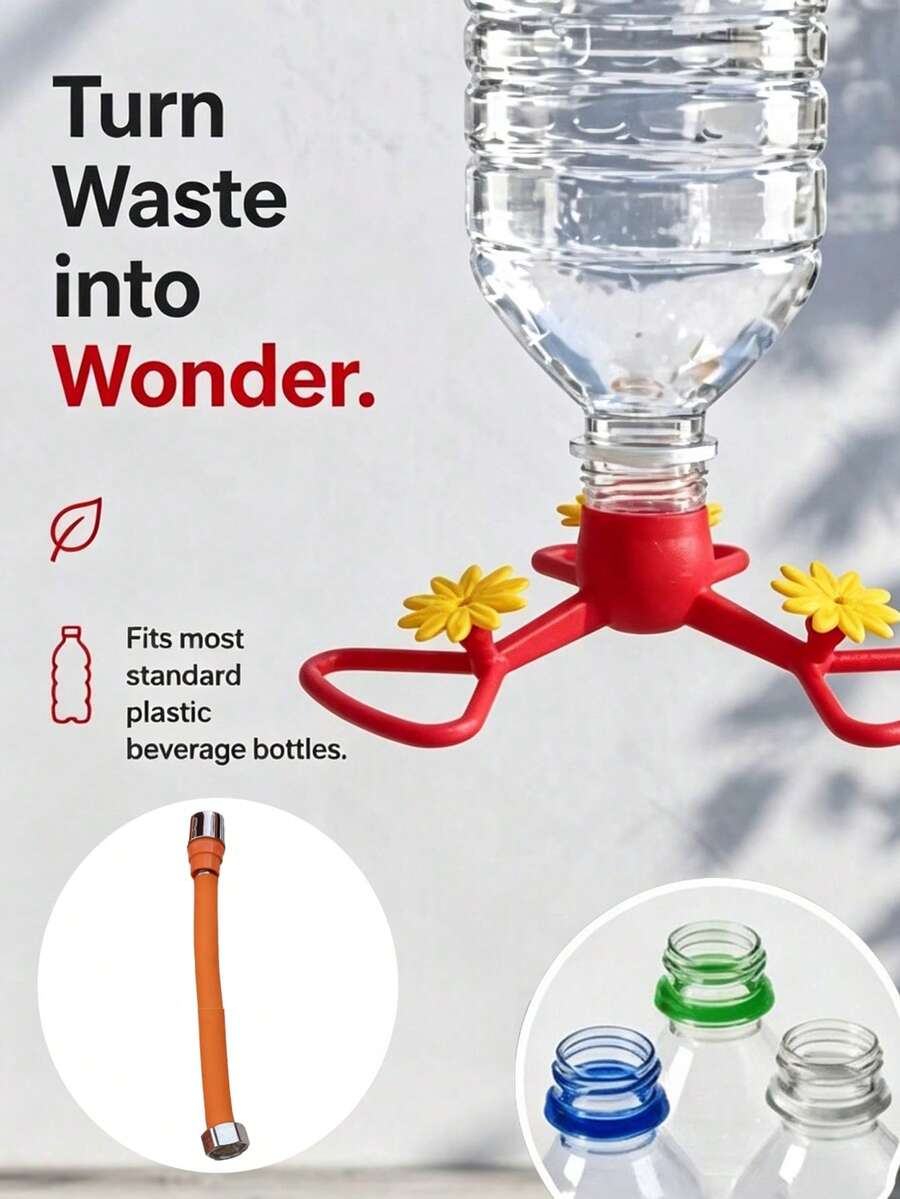 Hummingbird Bird Feeder And Faucet Extender Set, Detachable Portable Garden Bird Feeder For Easy Bird Feeding, Splash Proof Universal Hose, Bendable Shaped Water Pipe, Perfect Gift For Bird Lovers, Christmas - A - View 1