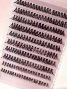 30D Voluminous Curly Soft Natural Look Synthetic False Eyelashes, 8-16mm Mixed Length, 0.07mm Curl/Diameter, 10 Rows, Fluffy 3D Effect Lashes, Suitable For Eyelash Extensions - View 5