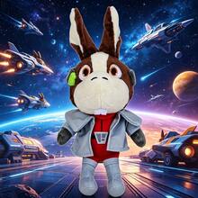 BLUESLEMON Peppy Hare Star Fox Plush Toy, Cute Space Rabbit Stuffed Animal, Soft Video Game Character Plush Doll, Collectible Game Merchandise Gift For Kids & Gamer Fans Home Decor - Multicolor - View 1
