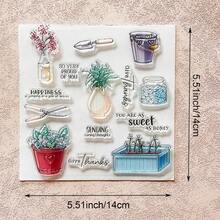 Clear Silicone Stamp, Flower & Animal Plant Pattern For DIY Scrapbooking Card Making Journaling Paper Craft Decor - Floral - View 25