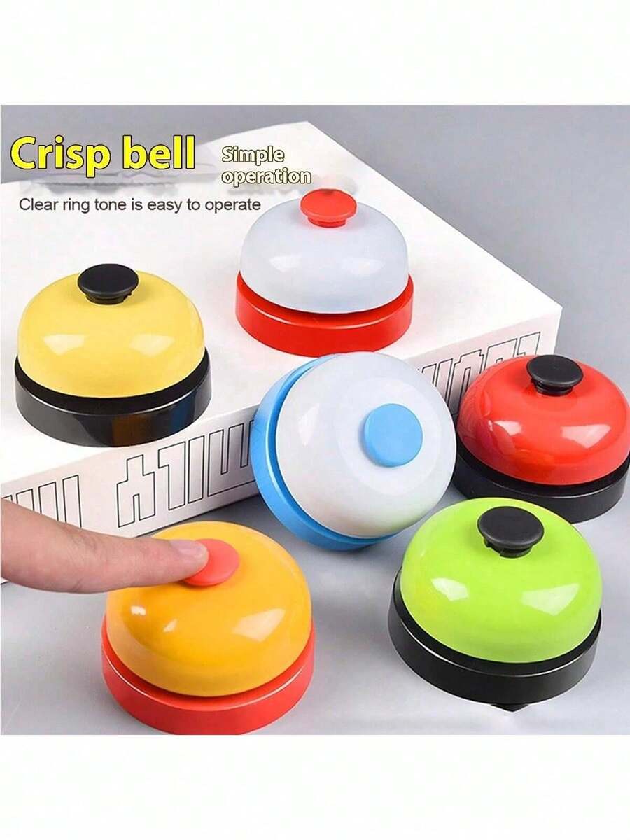 1pc Buzzer Bell, Hand Press Bell, Pet Calling Bell, Food Service Bell, Dog Training Bird Training Bell, Tabletop Game Competition Buzzer