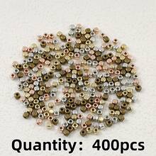 400/800 piezas / set de espaciadores de cuentas de arco cuadrado de 3 mm de agujero pequeño Ccb de color mixto para la fabricación de joyas hechas a mano, material de accesorios semiacabados - Multicolor - Ver 10