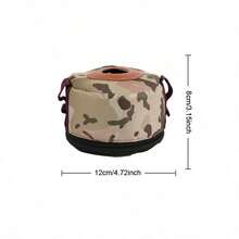 1pc Outdoor Camping Gear Protective Case, Anti-Drop Shell For Portable Stove, Camping Picnic Gas Canister Storage Bag - Multicolor - View 11