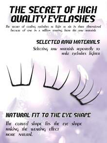 36pcs Self-Adhesive C-Curl Eyelashes, Natural For Daily & Special Occasions, Suitable For Beginners DIY, No Damage Easy To Use, Long-Lasting Fit For Party, Photography, Stage, Soft Texture False Eyelashes - View 3