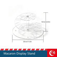 Acrylic Macaron Tower,Transparent Circular Macaron Display Stand,Dessert Cake Stand Tray,Suitable For Birthdays And Weddings And Hospitality Party Gift Giving - Multicolor - View 10
