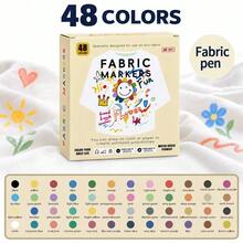 12/24 Warna Spidol Lukis Kain, Tahan Air & Tahan Pudar, Spidol Seni Tekstil untuk DIY Kaos, Mewarnai Sepatu, Kerajinan Tangan, Perlengkapan Sekolah - Pena lukis kain - View 30