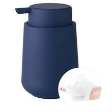 11 盎司哑光黑色泡沫皂液器 - 现代简约风格，适用于浴室和厨房台面，可再填充家居浴室装饰秋季装饰返校 - 黑色 - 查看 10