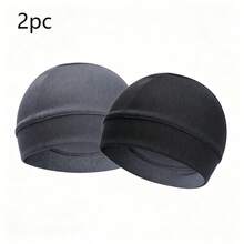 2pcs Unisex Brimless Caps, Lightweight Breathable Sleep Caps, Breathable Lining, Suitable For Chemotherapy Hair Loss - A - View 4
